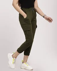 Arbiter Collection Women's/Ladies/Girls Regular Fit Cargo Jogger Jeans Green-thumb3