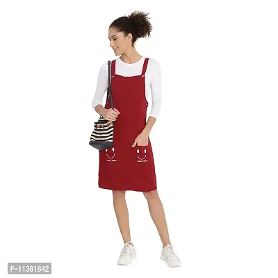 Arbiter Collection for Girls Pinafore Smiley Dress Maroon