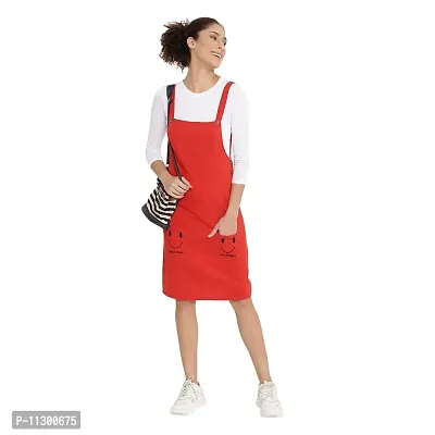 Arbiter Collection for Girls Pinafore Smiley Dress Red| Dress for Girls and Woman