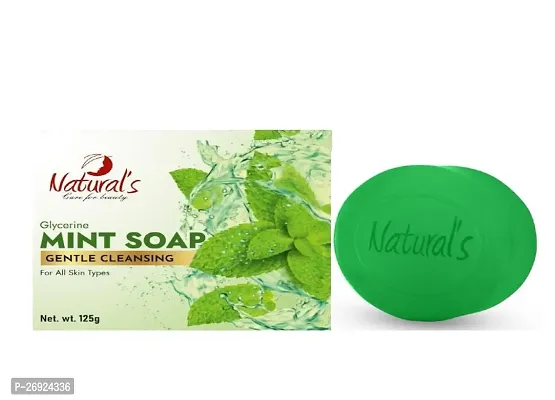 Natural's Care For Beauty Glycerin Mint Soap, Pure  Gentle Cleansing Soap, For All Skin Types (Pack Of 4)-thumb0
