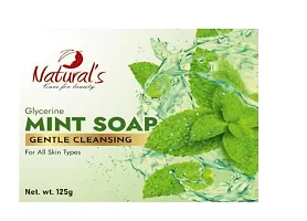 Natural's Care For Beauty Glycerin Mint Soap, Pure  Gentle Cleansing Soap, For All Skin Types (Pack Of 4)-thumb1
