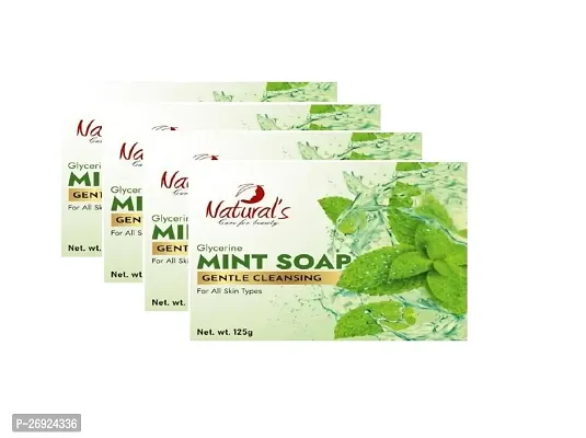 Natural's Care For Beauty Glycerin Mint Soap, Pure  Gentle Cleansing Soap, For All Skin Types (Pack Of 4)-thumb4