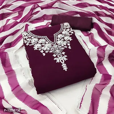 Frizz Dress material Purple-thumb0