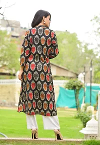 Multicoloured Printed Cotton A-Line Casual Kurta-thumb1