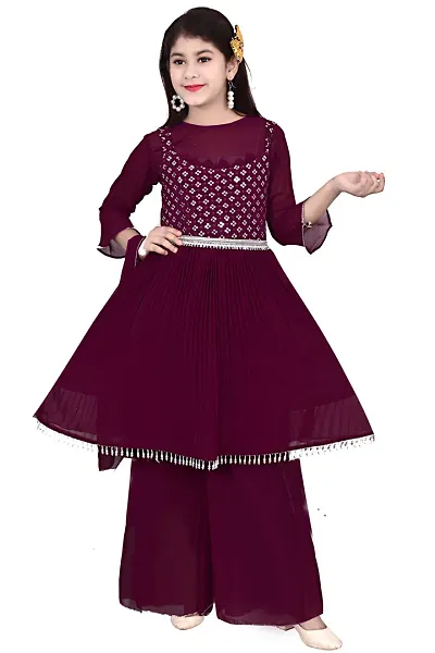 Buy Girl's Trendy Sequence Work Naira Dress Ethnic Set ( Green ) Online at  Best Prices in India - JioMart.