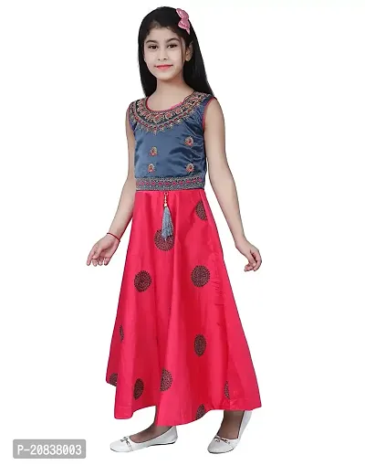 Stylish Fancy Designer Silk Gown Dresses For Girls-thumb4