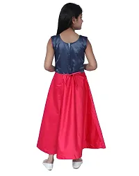 Stylish Fancy Designer Silk Gown Dresses For Girls-thumb1