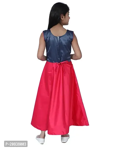 Stylish Fancy Designer Silk Gown Dresses For Girls-thumb2