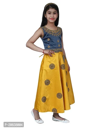 Stylish Fancy Designer Silk Gown Dresses For Girls-thumb3