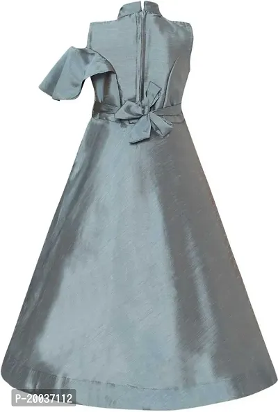 Girl's Silk Blend Sylish Design Long Gown Dress-thumb2