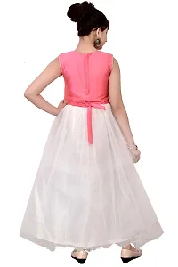 Stylish Fancy Designer Silk Blend Gown Dresses For Girls-thumb3