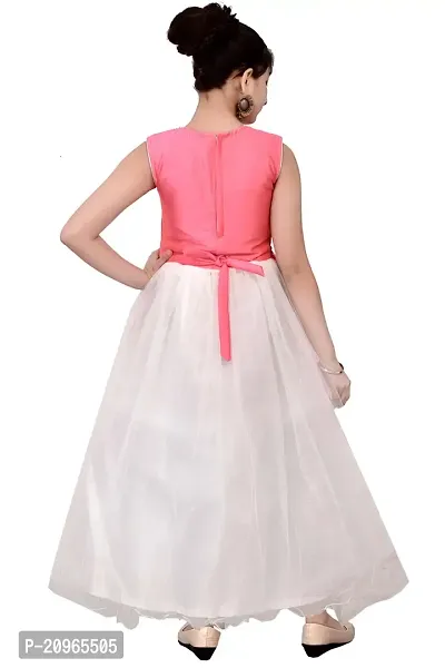 Stylish Fancy Designer Silk Blend Gown Dresses For Girls-thumb4