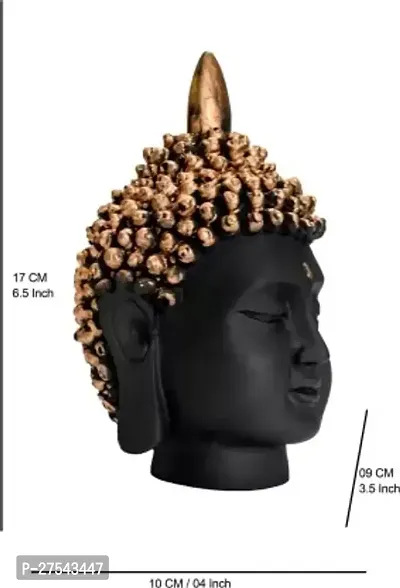 Harshit Meditating Buddha Head Face Figurine Statue for Home Decor(Small)-thumb5