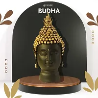 Harshit Meditating Buddha Head Face Figurine Statue for Home Decor(Small)-thumb1