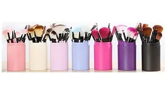 Makeup Brush Set With Storage Barrel Box Set Of 12 - Assorted-thumb3