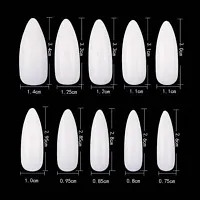 Artificial Nails Set Acrylic Fake False Nails Set Of 100 Pcs With Nail Glue White (Pack Of 101)-thumb2