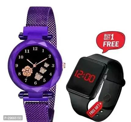 Beautiful Metal Analog Watch For Women-Pack Of 2-thumb0