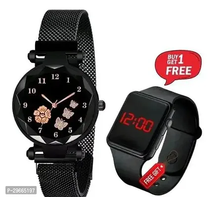 Beautiful Metal Analog Watch For Women-Pack Of 2-thumb0