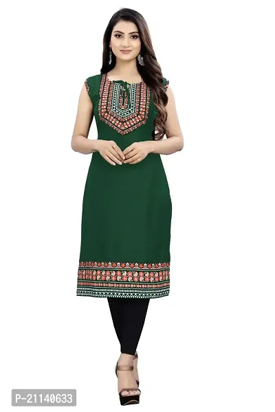 Stylish Cotton Self Design Kurta for Women-thumb0