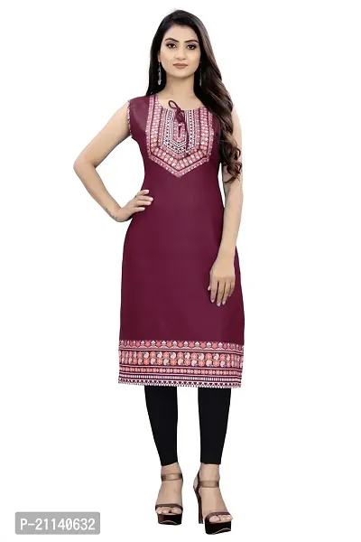 Stylish Cotton Self Design Kurta for Women-thumb0