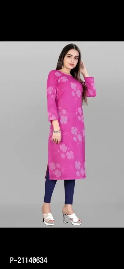 Stylish Cotton Self Design Kurta for Women-thumb0