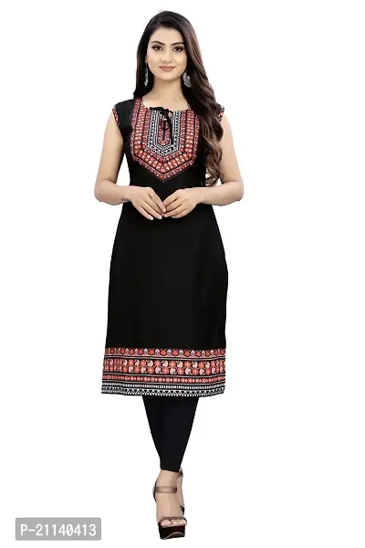 Stylish Cotton Self Design Kurta for Women-thumb0