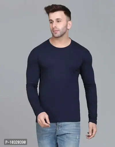 Round Neck Full Sleeves Plain T-Shirt-thumb0