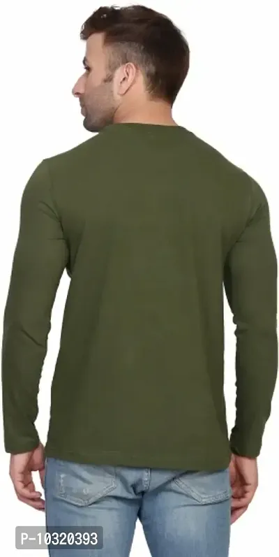 Round Neck Full Sleeves Plain T-Shirt-thumb2