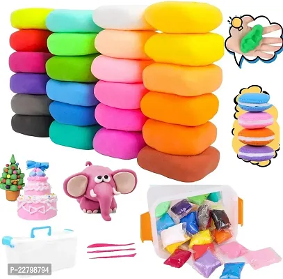 Kids Clay Nature Color Diy Air Dry Clay With Tools Toy For Kids 6 Pcs