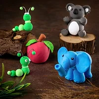 Diy Colourful Non Toxic Modeling Air Dry Bouncing Clay Set With Tools-thumb2