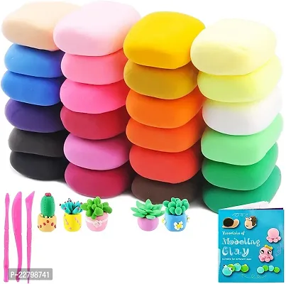Diy Colourful Non Toxic Modeling Air Dry Bouncing Clay With Tools