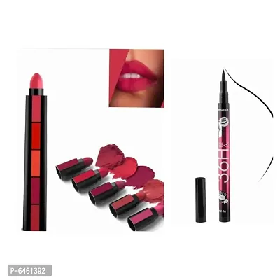 Red Editi(MULTICOLOR, 7.5 g)  (Red, 7.5 g) , with 36h eyeliner waterproof combo pack-thumb0