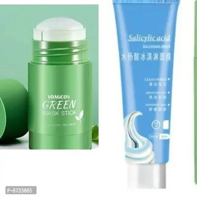 green stick mask 40gm  with ice cream mask 120 ml  combo pack
