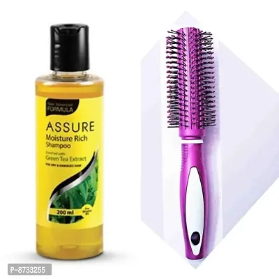assure moisture rich shampoo with hair roller big comb multicolor-thumb0