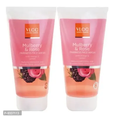 VLCC mulberry  rose fairness face wash pack of 2