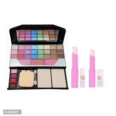 TYA makeup kit eyeshadow 6155 with 2 pink magic lip balm makeup combo-thumb0