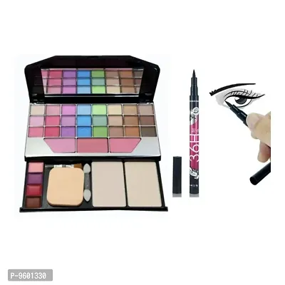 TYA makeup kit eyeshadow 6155 with 36h eyeliner black  1pc makeup combo