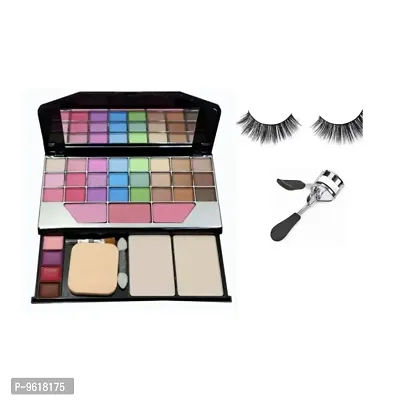 TYA makeup kit eyeshadow 6155 makeup kit  , with 1 eyelashes , glue , curler makeup combo