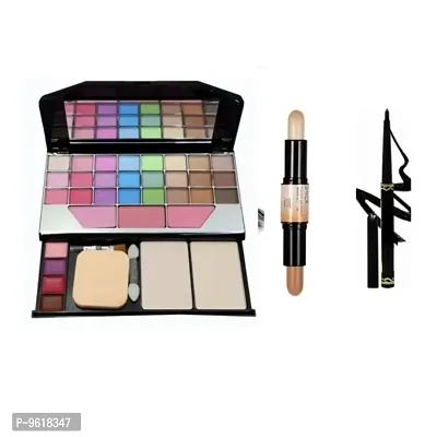 TYA makeup kit eyeshadow 6155 makeup kit  with contour stick 2 in 1 free ads eyeliner black