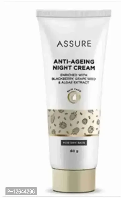 ASSURE Anti-Ageing Night Cream with Blackberry, Grape Seed  Algae Extract  (60 g)