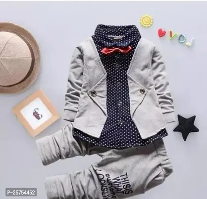 Stylish Multicoloured Cotton Clothing Set For Boys-thumb0