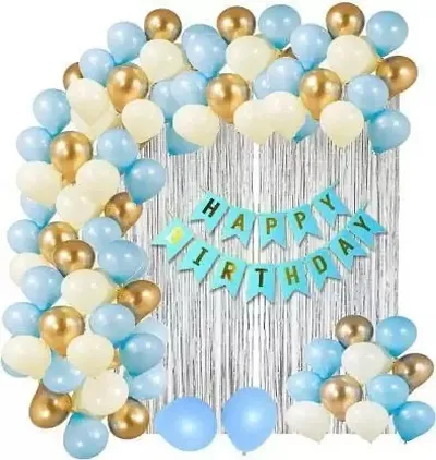 Happy Birthday Foil with Metallic Balloons For Perfect Birthday