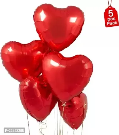 5 pcs Heart Shape Foil Ballo