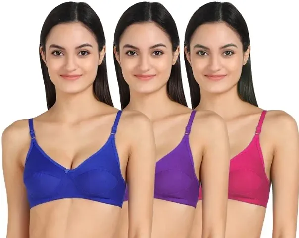 Women Plain Non-Padded Bra ( Pack Of 3 )