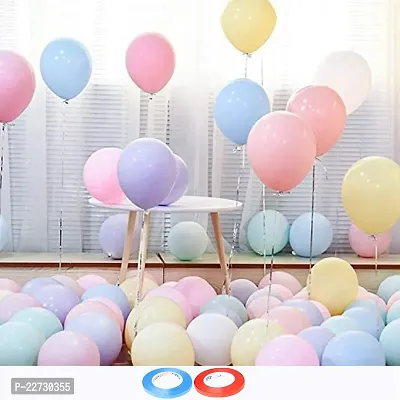 50 pcs Pastel Color Balloon + 2 Ribbon