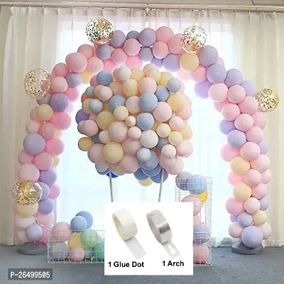 30 pcs Pastel Color Balloon + 5 Gold Confetti Balloon + 1 Balloon Arch + 1 Glue Dot  For Birthday, Party  Decoration