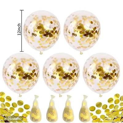 10 Pcs Confetti Balloon ( Gold )for Birthday , Party Decoration