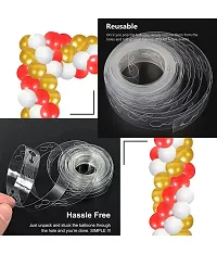 50 pcs Metallic Balloon ( Red, White, Gold  ) +1 Balloon Arch + 1 Glue Dot-thumb1