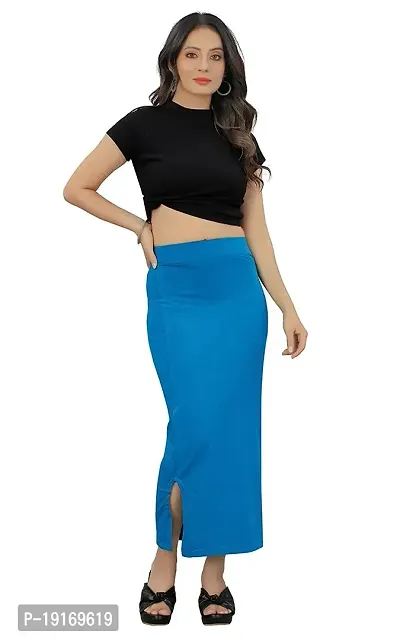 Lycra Full Elastic Saree Shapewear Petticoat(<S>)<(M)>(<L>)<(FREE BLUE>