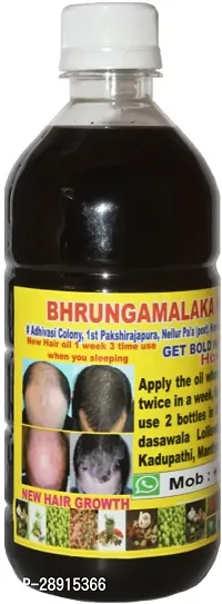 Classic Adivasi Brungamalaka Herbal Hair Oil - Natural / Organic Hair Growth Oil For Women And Mens Hair Oil 500 Ml-thumb0